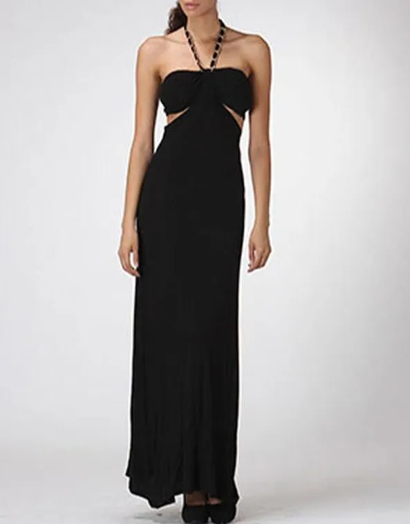 High Times Halter Bandeau Maxi Dress