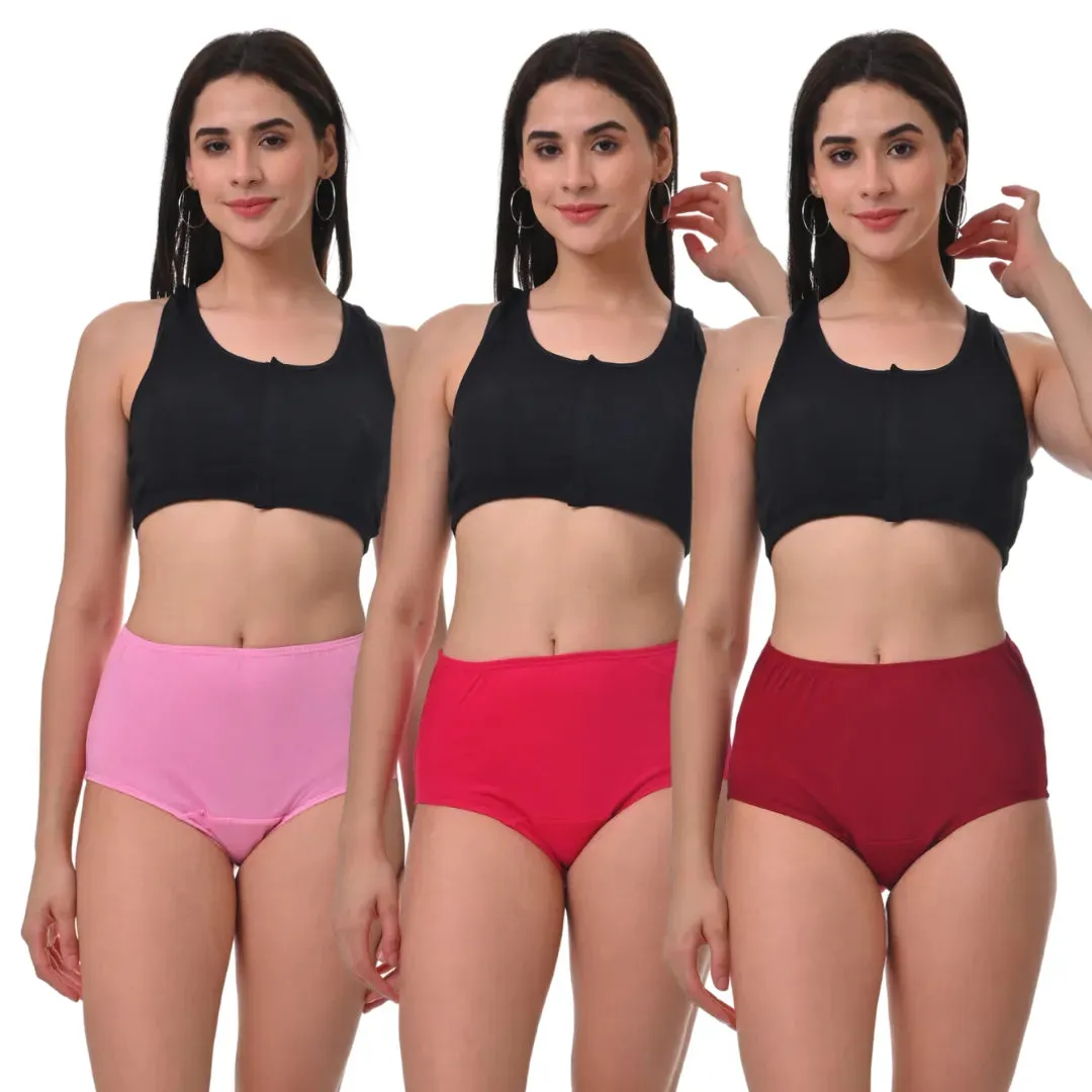 Hygiene Panties | High Waist | Brief Fit | Prevents UTIs | Pack Of 3