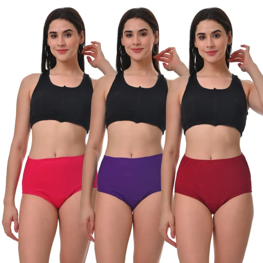 Hygiene Panties | High Waist | Brief Fit | Prevents UTIs | Pack Of 3
