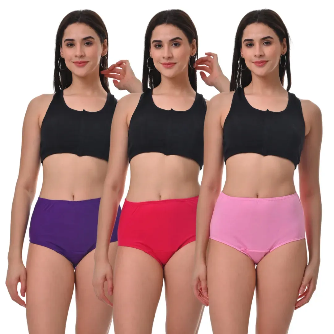 Hygiene Panties | High Waist | Brief Fit | Prevents UTIs | Pack Of 3