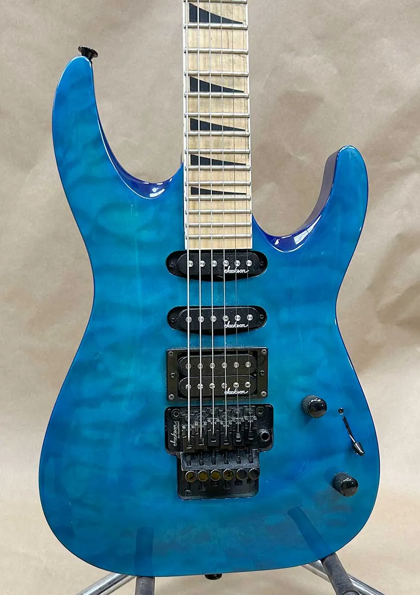Jackson JS34Q Dinky - Transparent Blue