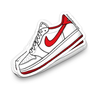 Jordan 1 Low "OG White Red" Sneaker Sticker