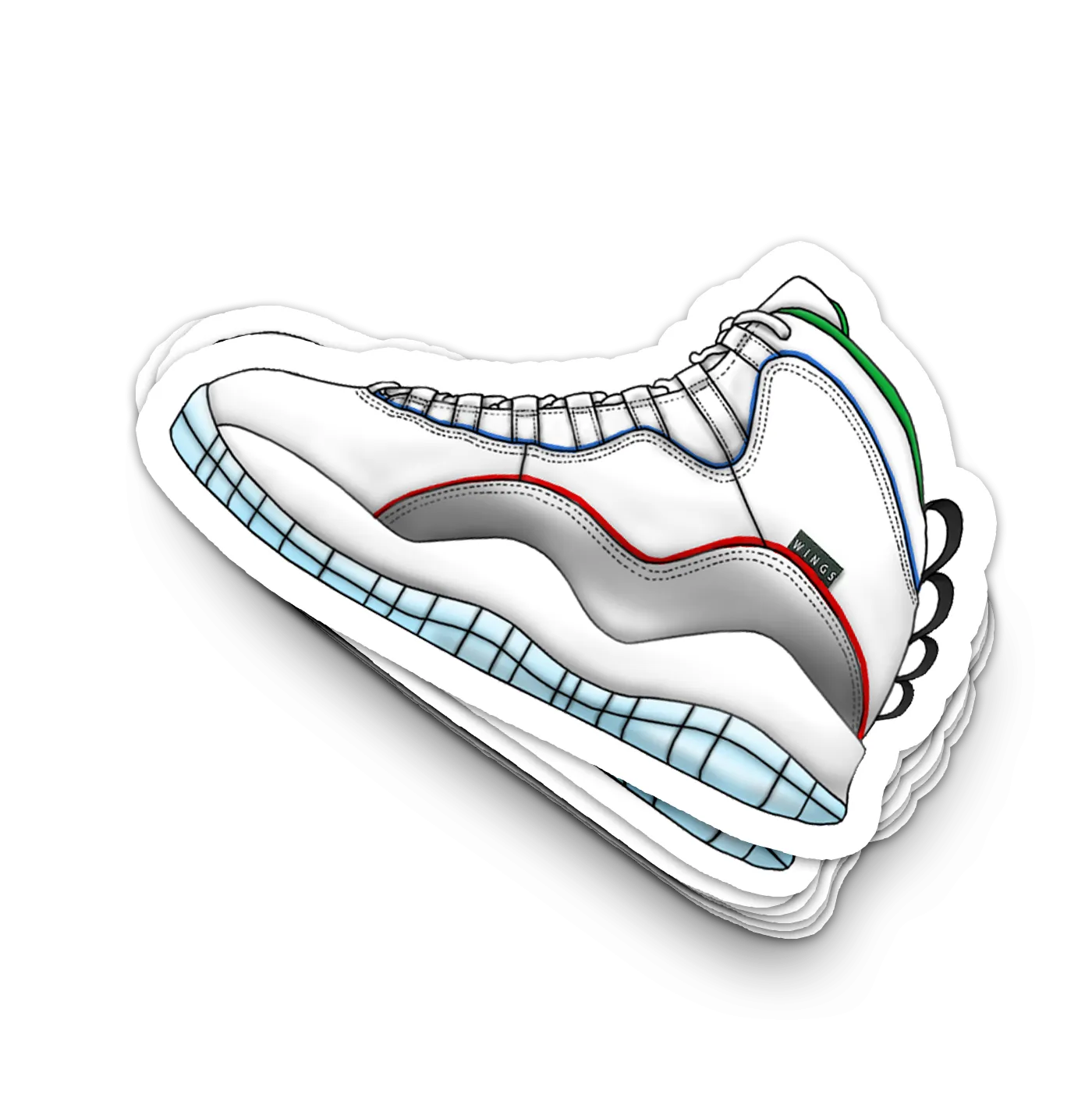 Jordan 10 "Wings" Sneaker Sticker