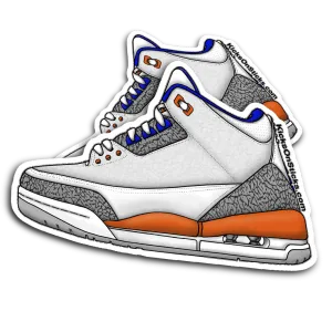 Jordan 3 "Knicks" Black Sneaker Sticker