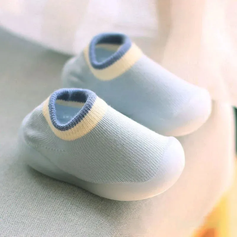 Kids Rubber Soft Sole Floor Shoes Knit Booties Anti-Slip