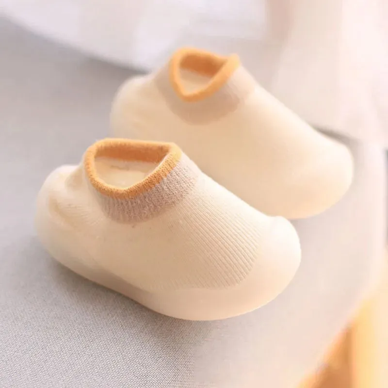 Kids Rubber Soft Sole Floor Shoes Knit Booties Anti-Slip