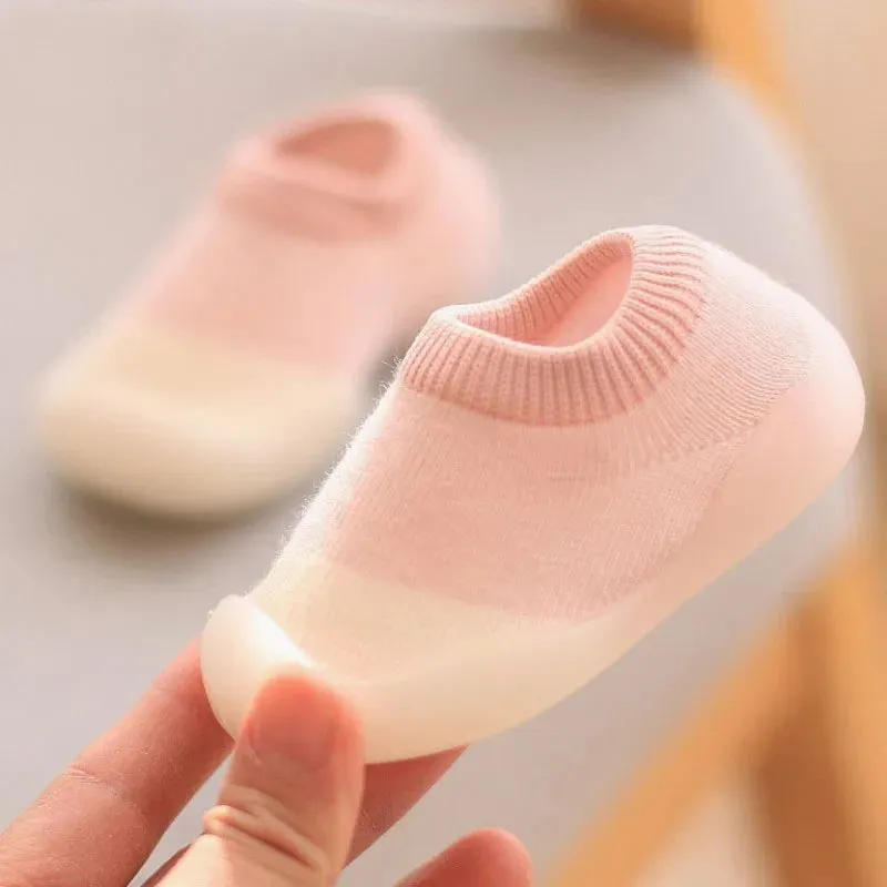 Kids Rubber Soft Sole Floor Shoes Knit Booties Anti-Slip