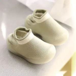 Kids Rubber Soft Sole Floor Shoes Knit Booties Anti-Slip