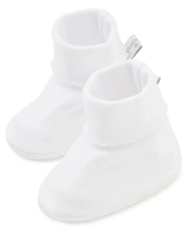 Kissy Kissy White Baby Booties