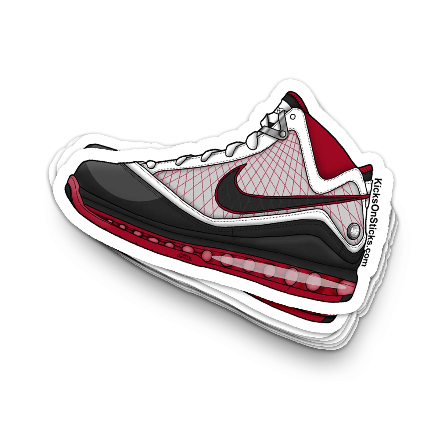 Lebron 7 "White Bred" Sneaker Sticker