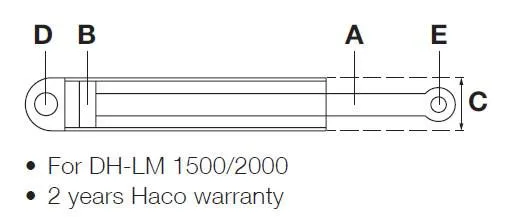Liftcylinder HC37 Haco to Suit DH-LM 1500/2000 (CH37.070.35.0310.R)