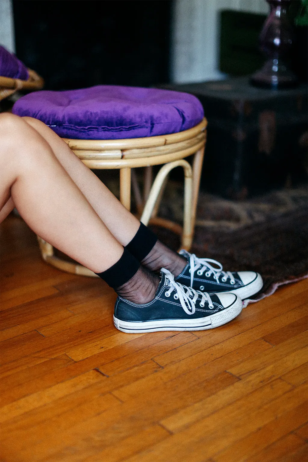 Lisse Sheer Crew Sock