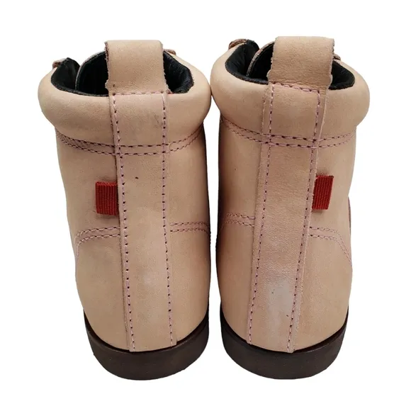 Marc Joseph | NIB Gramercy Blush Nubuck Leather High Top Preppy Booties Girl's 2