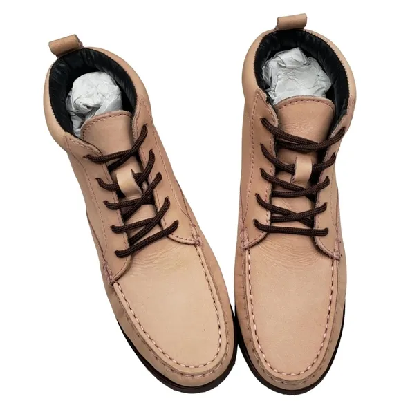 Marc Joseph | NIB Gramercy Blush Nubuck Leather High Top Preppy Booties Girl's 2