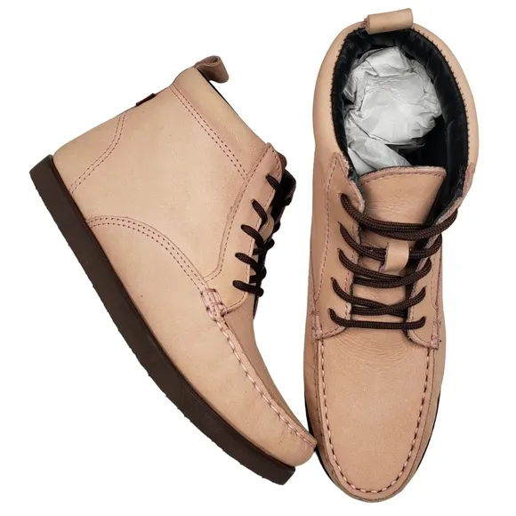 Marc Joseph | NIB Gramercy Blush Nubuck Leather High Top Preppy Booties Girl's 2