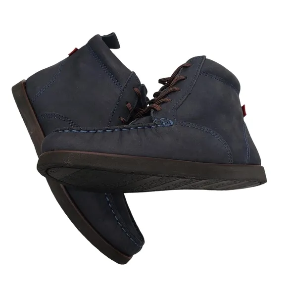 Marc Joseph | NIB Gramercy Navy Nubuck Leather Preppy High Top Booties Boy's 1