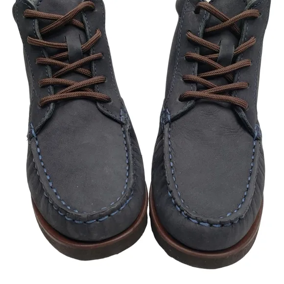 Marc Joseph | NIB Gramercy Navy Nubuck Leather Preppy High Top Booties Boy's 1