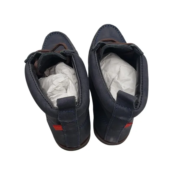 Marc Joseph | NIB Gramercy Navy Nubuck Leather Preppy High Top Booties Boy's 1