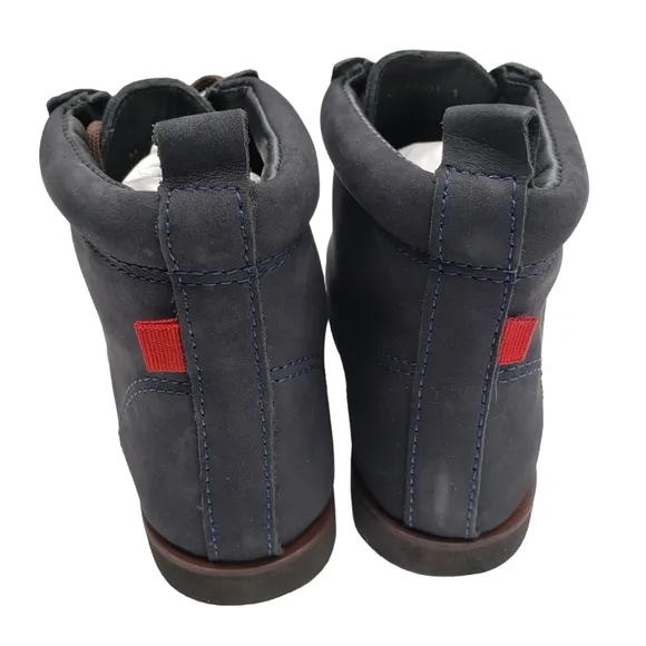 Marc Joseph | NIB Gramercy Navy Nubuck Leather Preppy High Top Booties Boy's 1