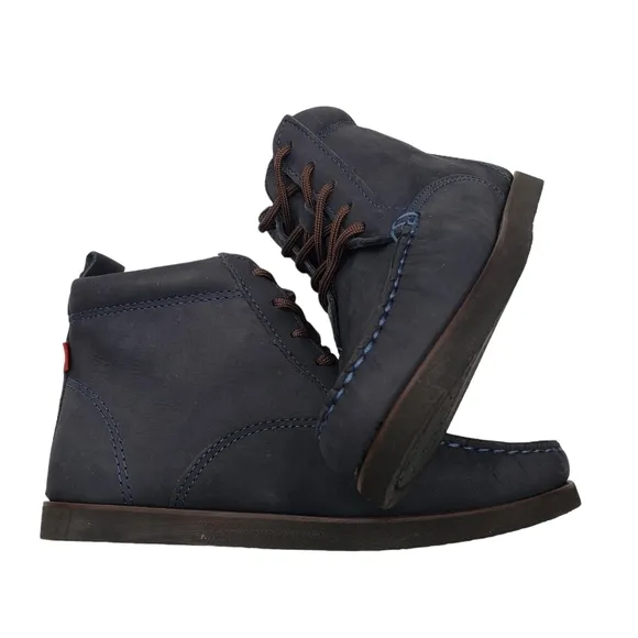 Marc Joseph | NIB Gramercy Navy Nubuck Leather Preppy High Top Booties Boy's 1
