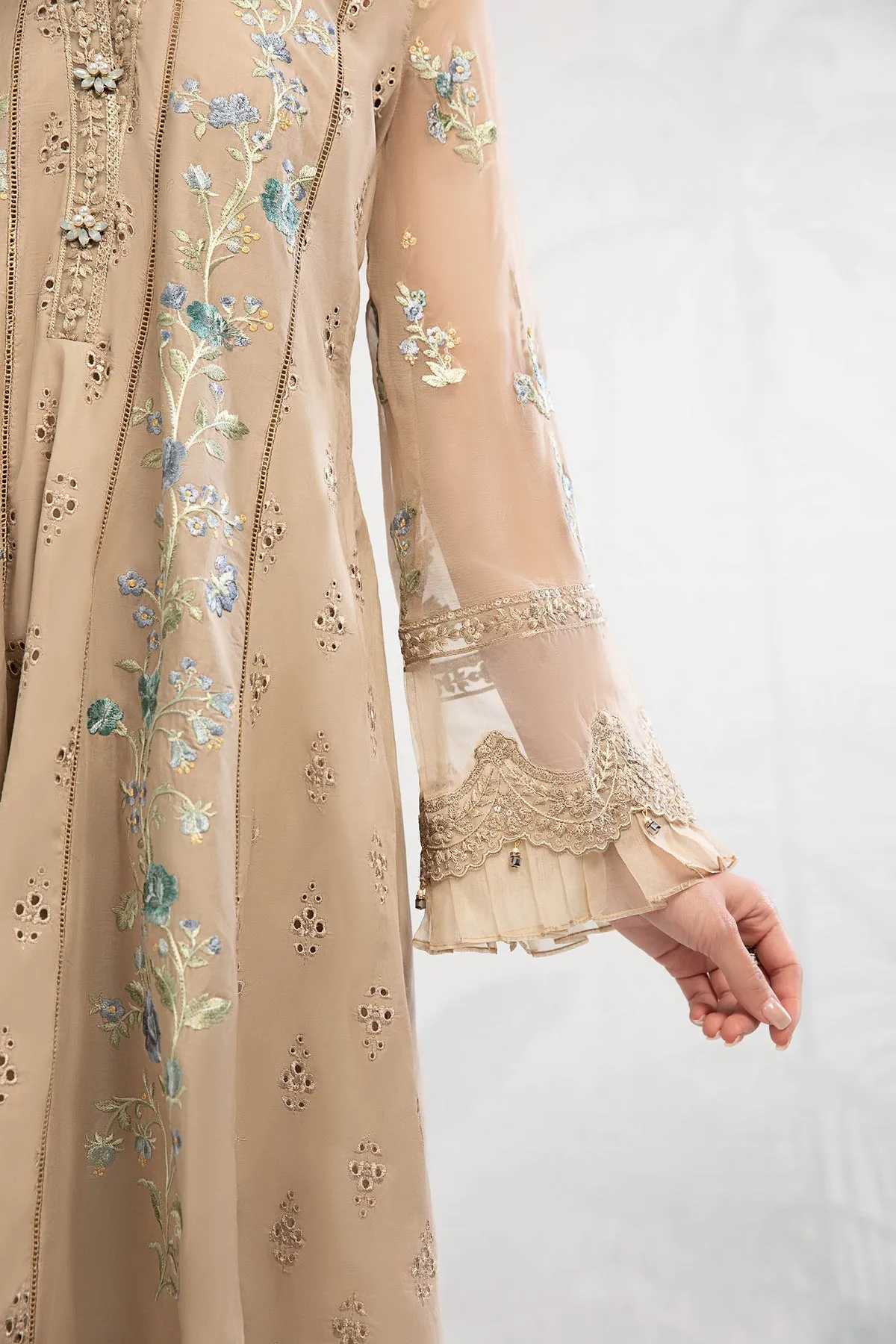Maria B Pakistani Kameez Salwar Suit Embroidered Paneled Party Dress
