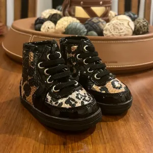 Michael Kors Baby Ivy Mist Baby crib booties shoes new infant black gold