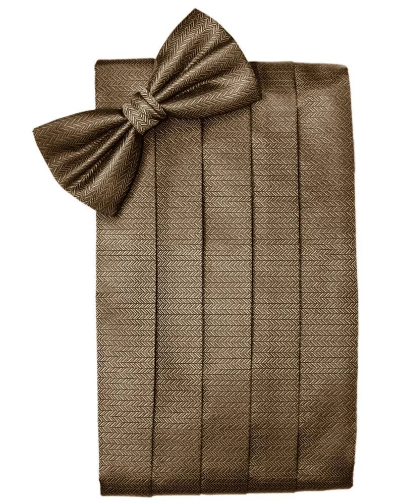 Mocha Herringbone Cummerbund