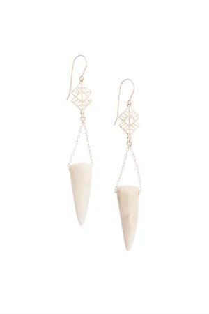 Navajo Elk Tip Earrings