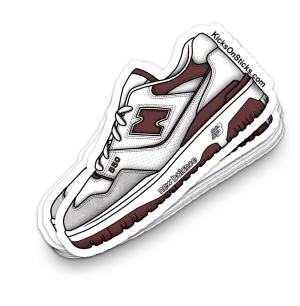 NB 550 "Sea Salt Burgundy" Sneaker Sticker