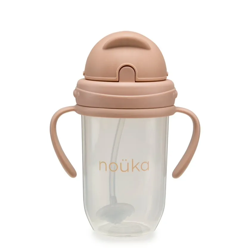 noüka Non-Spill Weighted Straw Cup  9 oz - Soft Blush (Min. of 2 PK, Multiples of 2 PK)