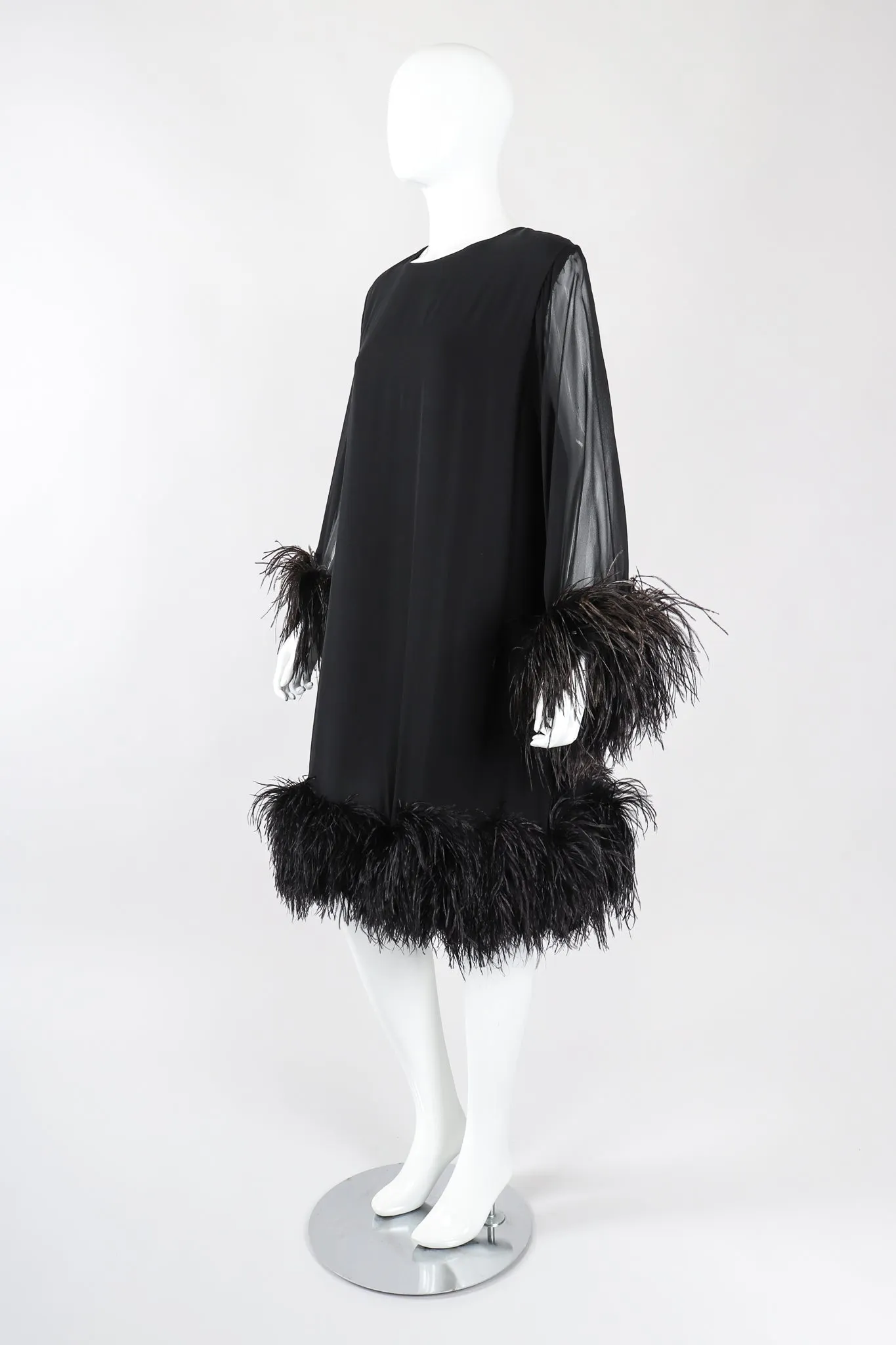 Ostrich Feather Trapeze Dress