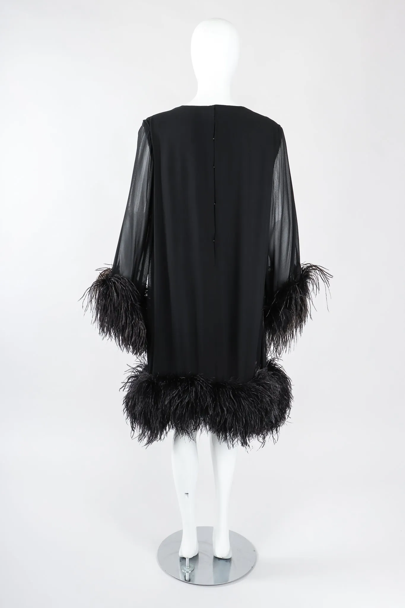 Ostrich Feather Trapeze Dress