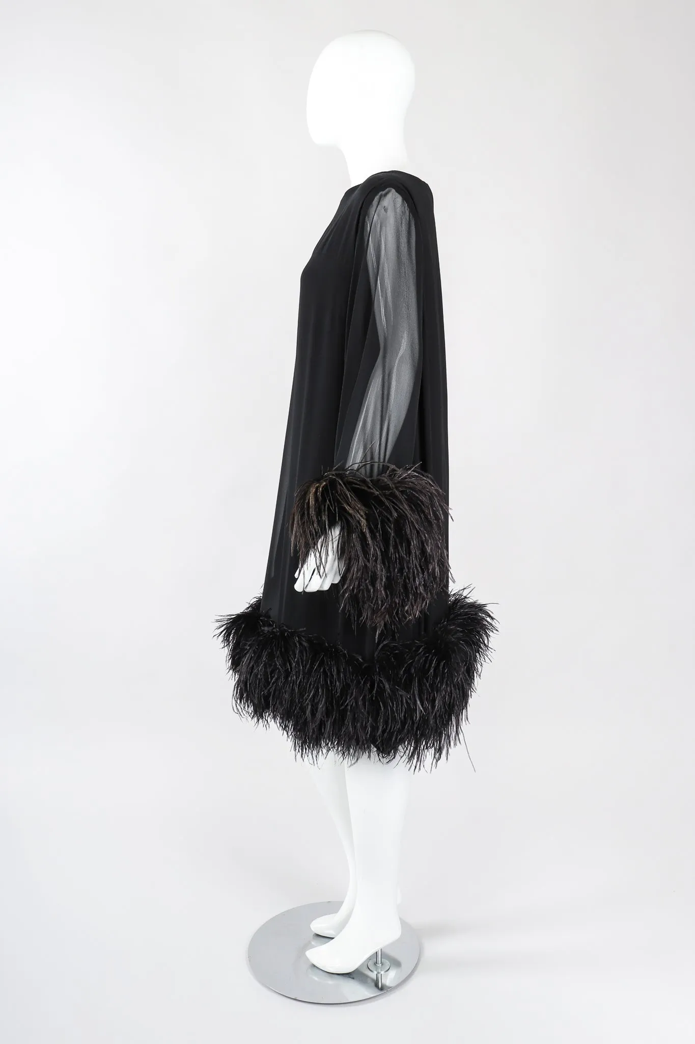 Ostrich Feather Trapeze Dress
