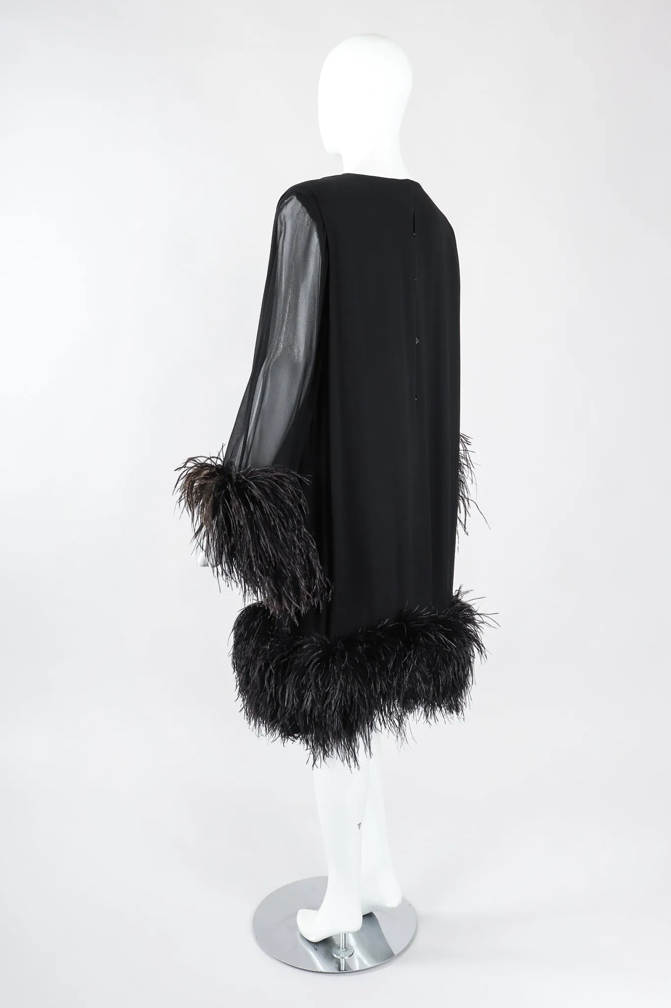 Ostrich Feather Trapeze Dress