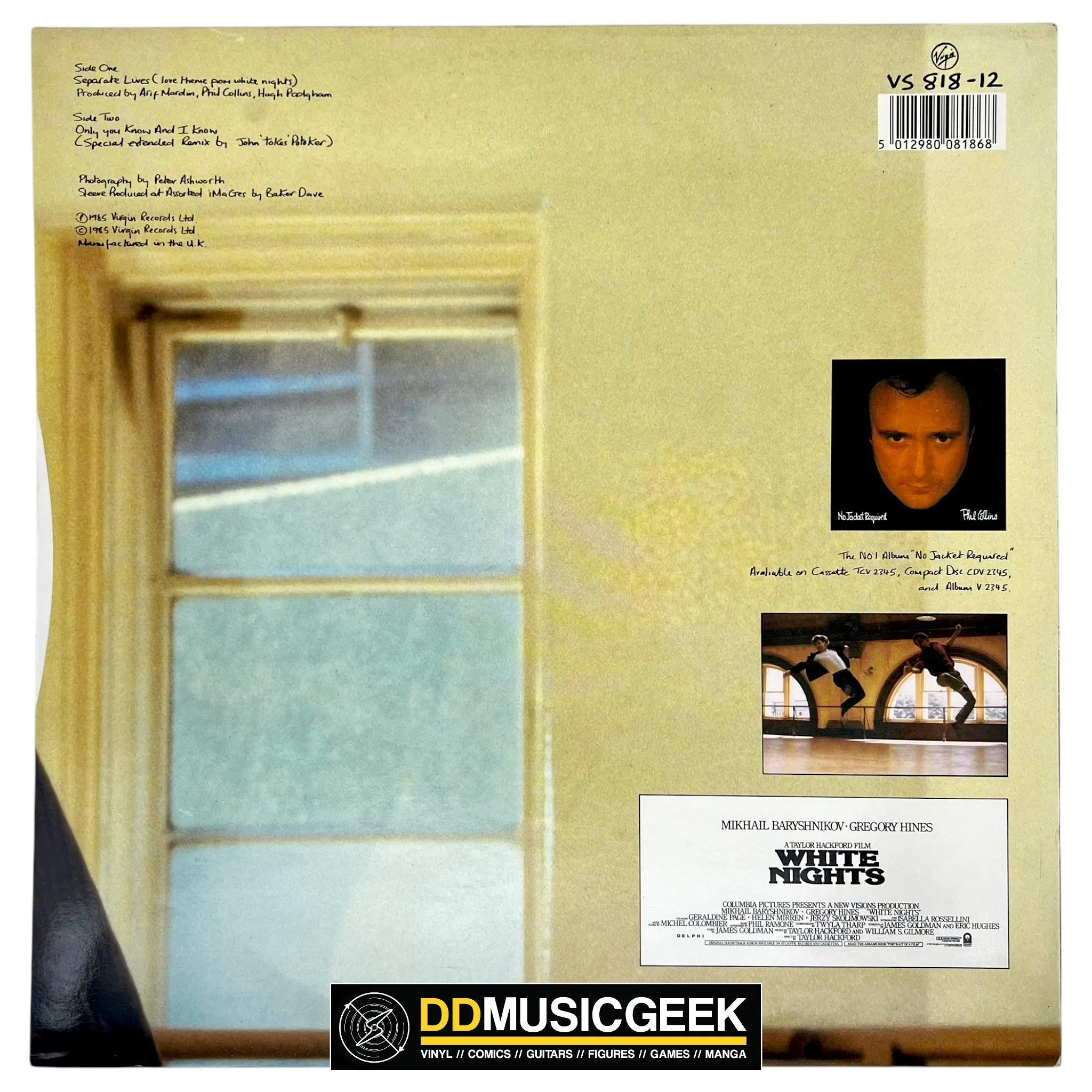Phil Collins And Marilyn Martin: Separate Lives (Love Theme From White Nights) (12", Single)