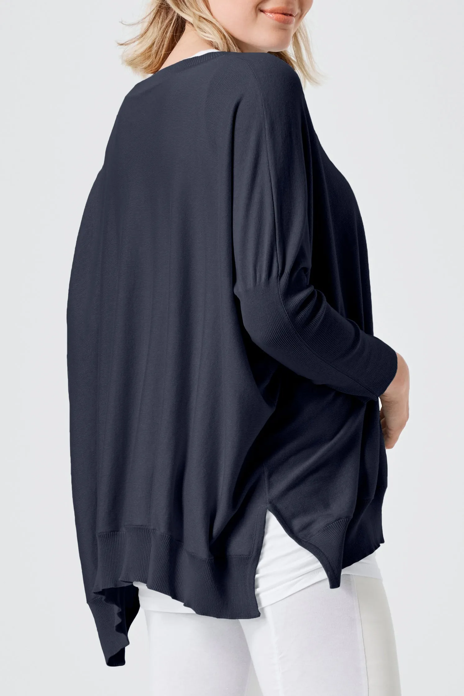Pima Cotton Oversized Crewneck Knit