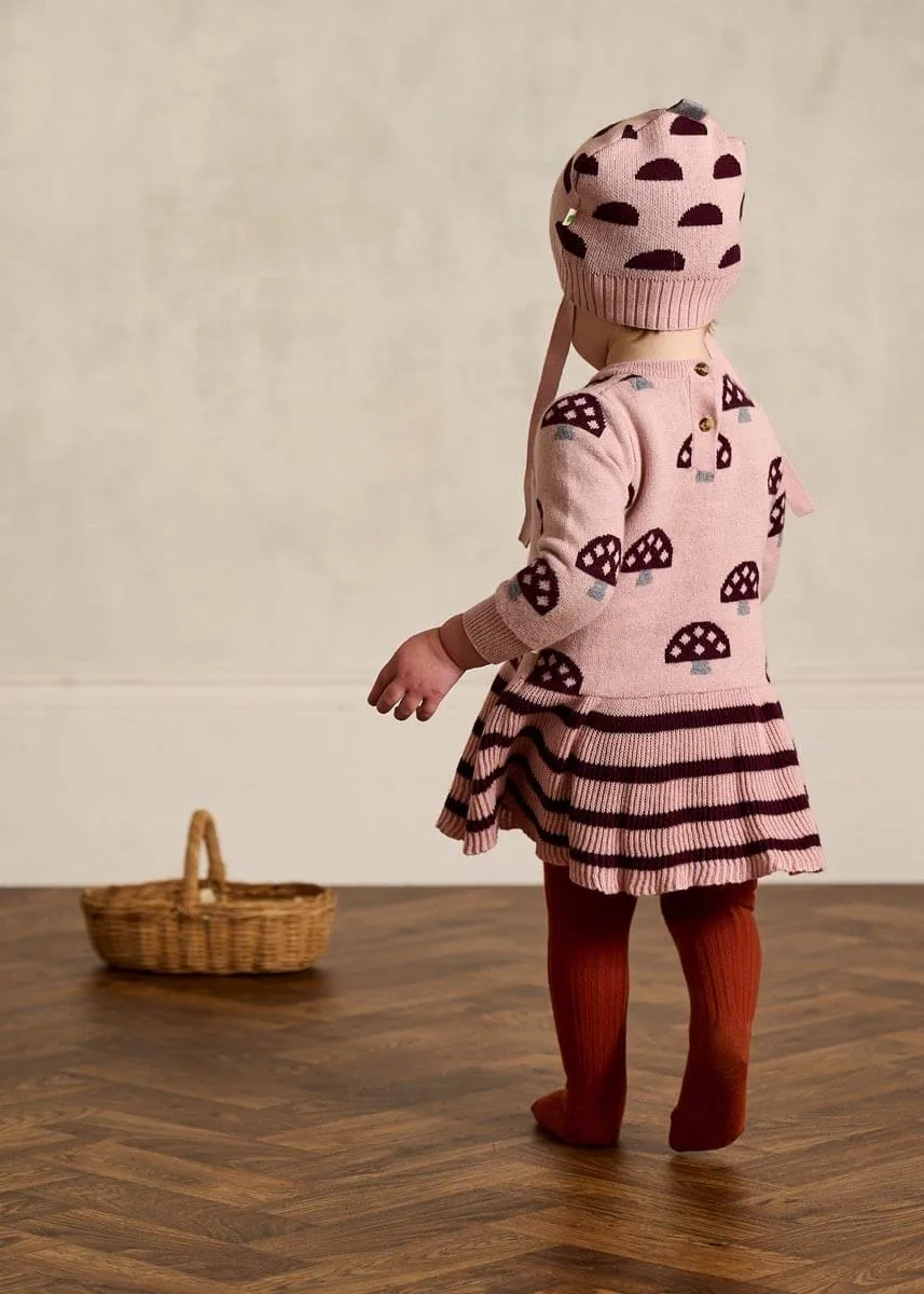 Pippin - Dusty Pink Acorn Knit Hat