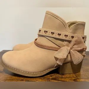 Pop Little/Big Girls Blush Elisha Block Heel Booties NWT Various Sizes