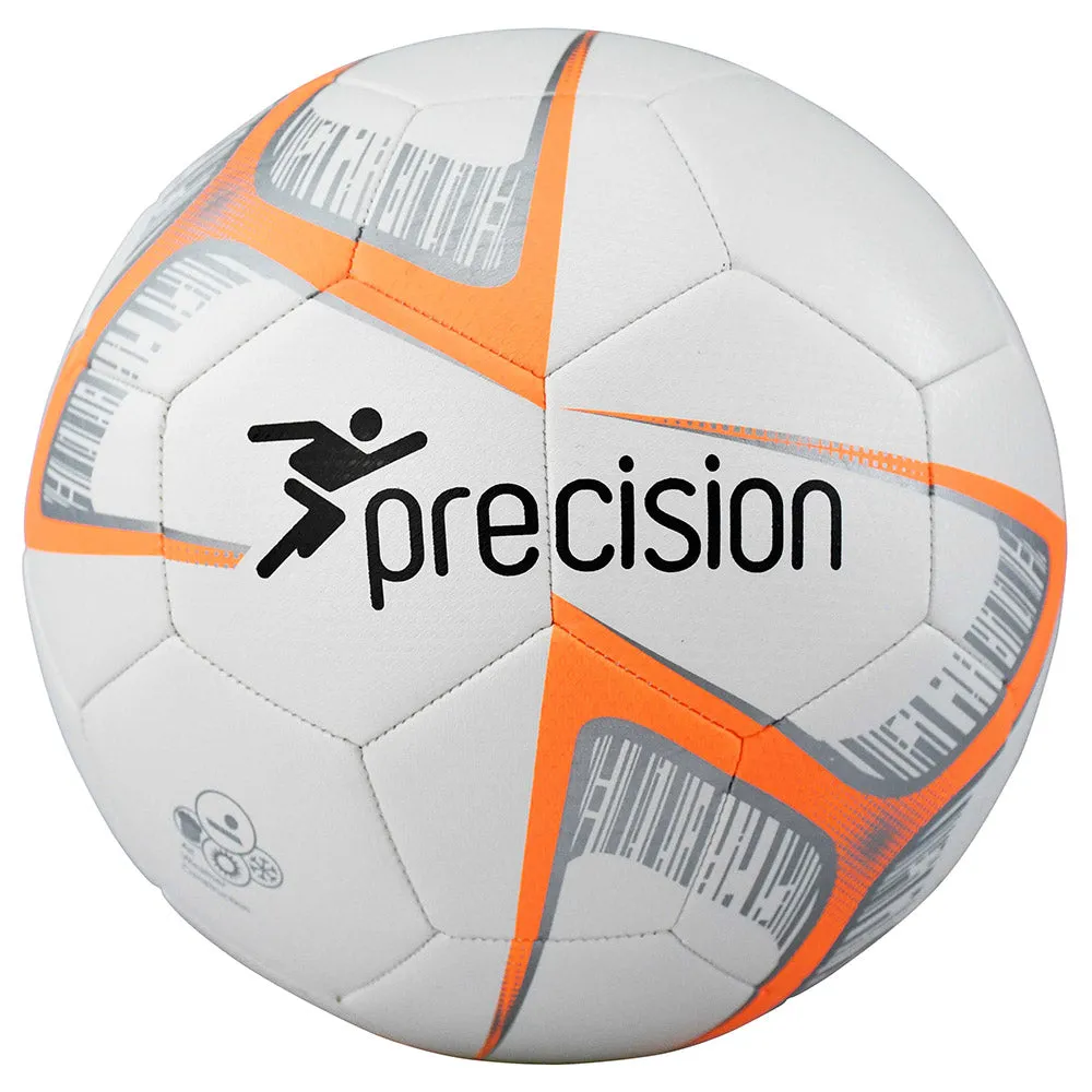 Precision Training Fusion Lite Match Quality Training Football | 290g (White/Orange)