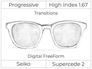 Progressive - Seiko - Supercede 2 - Digital - High Index 1.67 - Transitions Signature