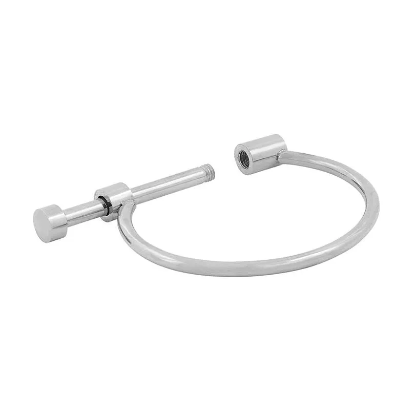 Refined Bar Horse Show Cuff Shackle Stainless Steel Bangle Bracelet for Stylish Men