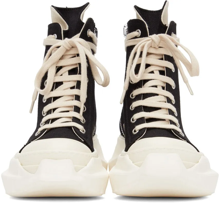 RICK OWENS DRKSHDW Black Abstract High Sneakers