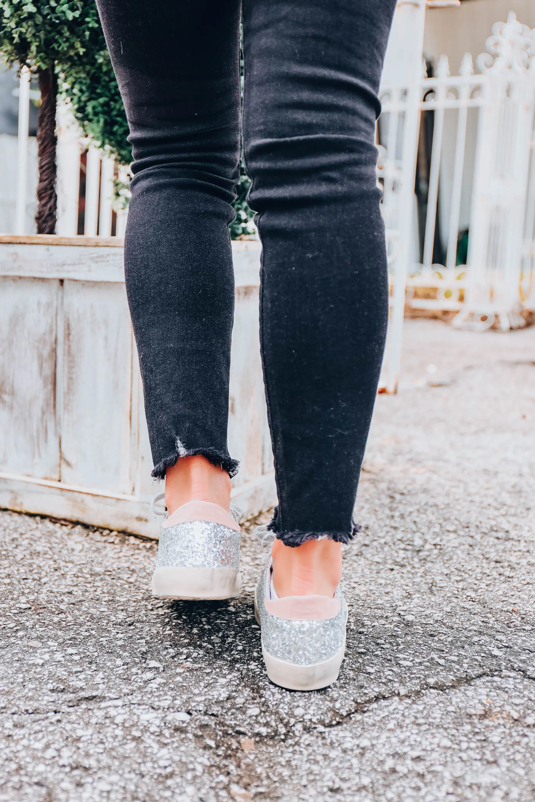 Sabrina Glitter Sneakers by ShuShop - Silver