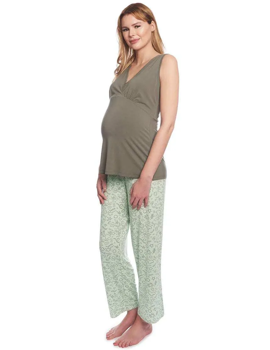 Sage Doodle Analise 5-Piece PJ & Baby Set