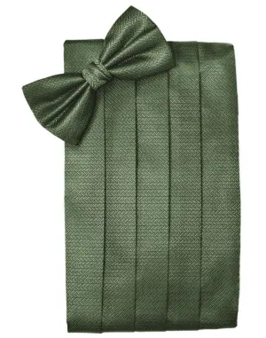 Sage Herringbone Kids Cummerbund