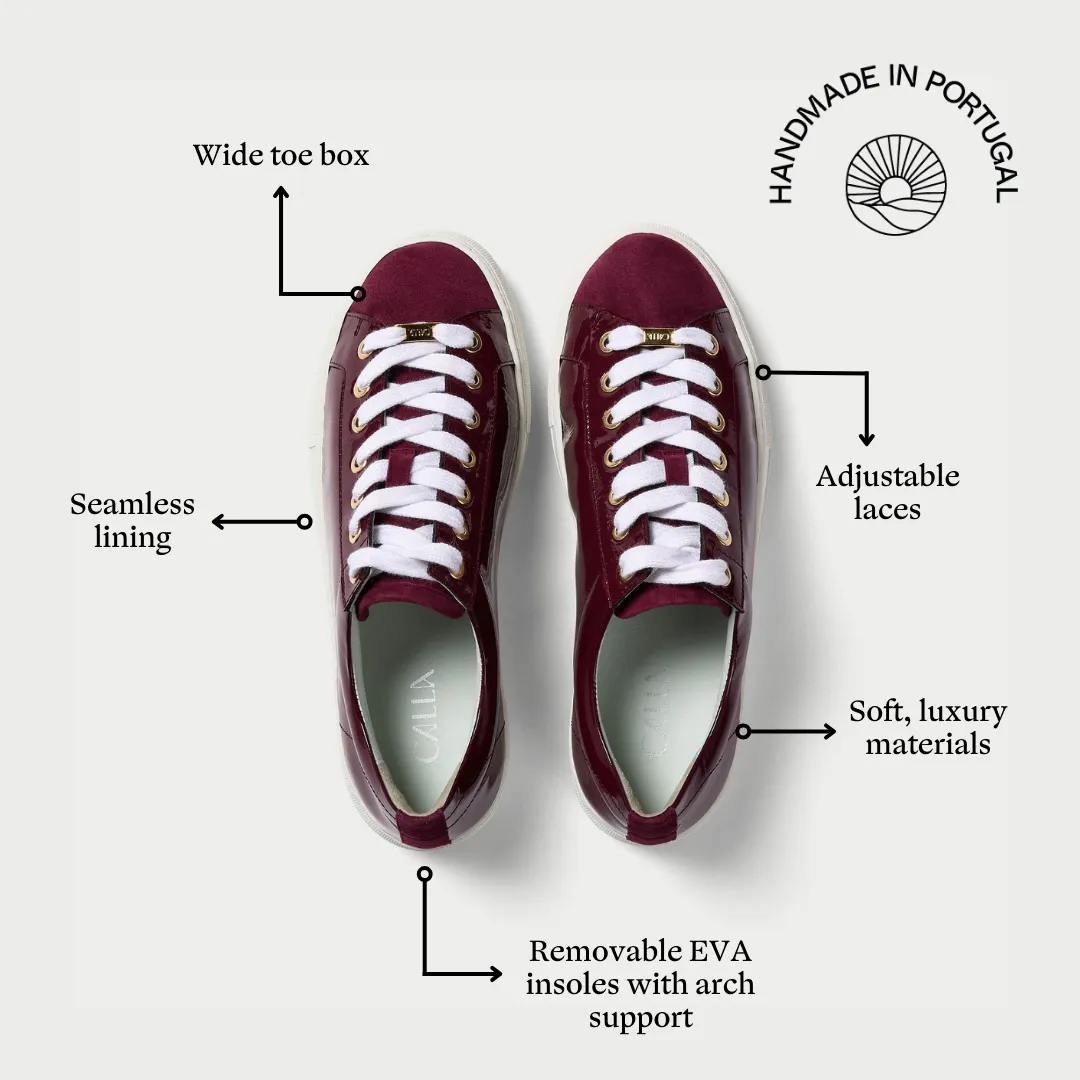 Saturn - Burgundy Patent Leather & Suede