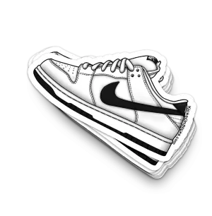SB Dunk Low "White Black" Sneaker Sticker