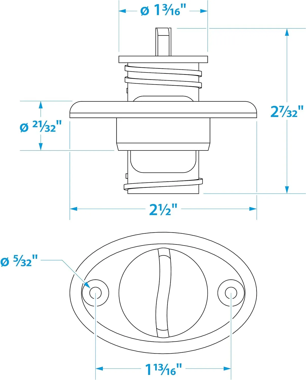 Seachoice Garboard Drain Plug, Stainless Steel - 18661