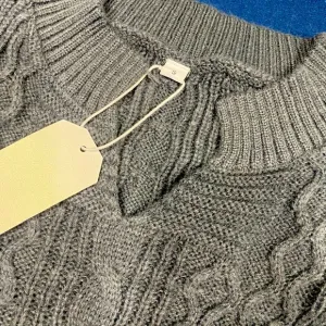 Simple &amp; stylish cable knit sweater with comfy &amp; cute neckline! Not too hot 🔥