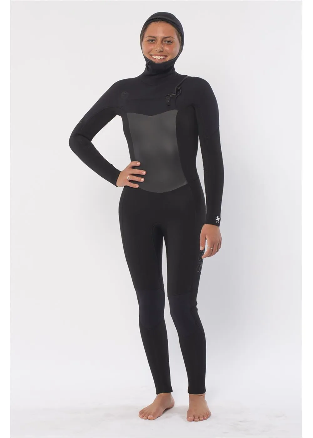 Sisstrevolution - 7 seas 6/5 Hooded Chest Zip - Solid Black